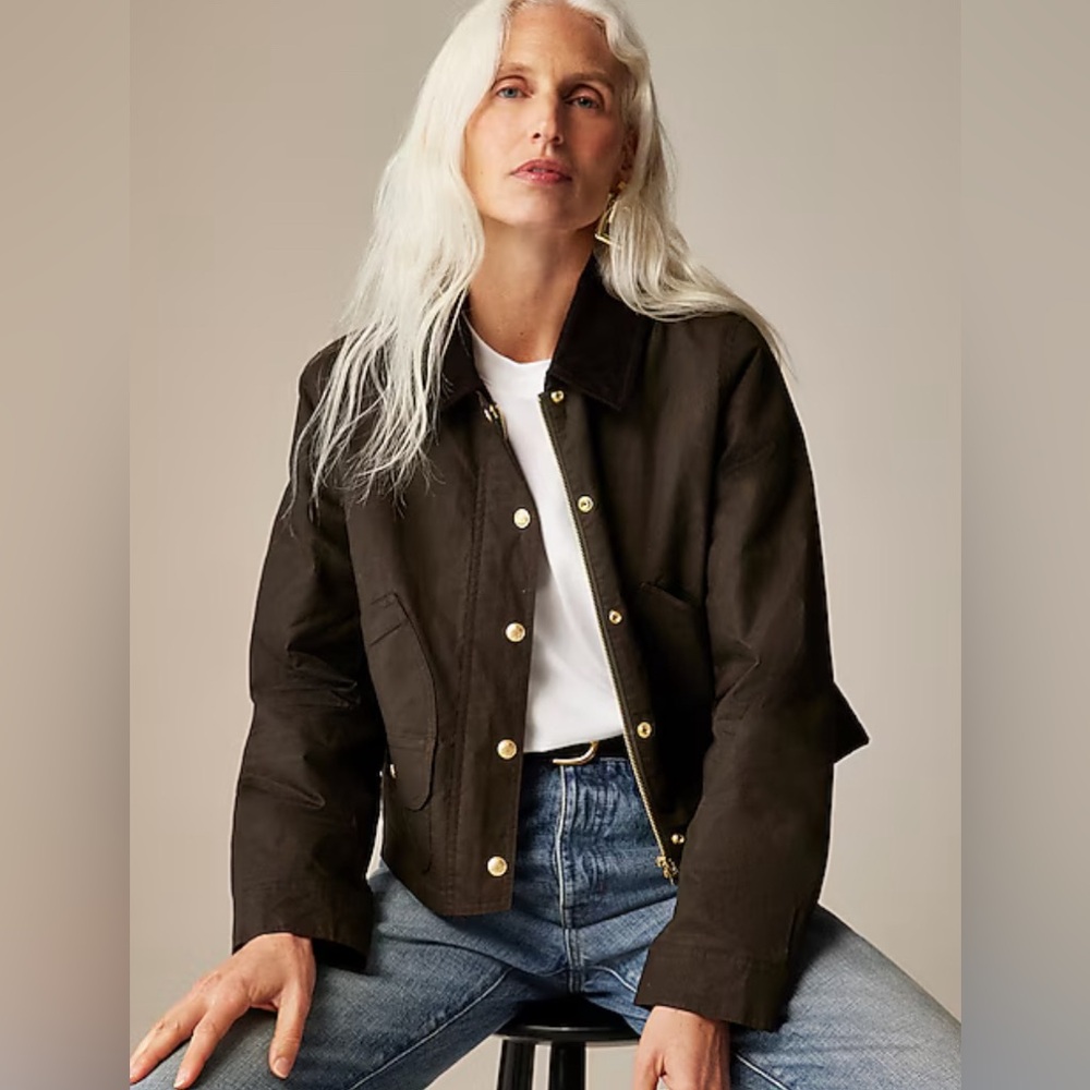NEW Jcrew Short Barn Jacket™ in English ripstop cotton